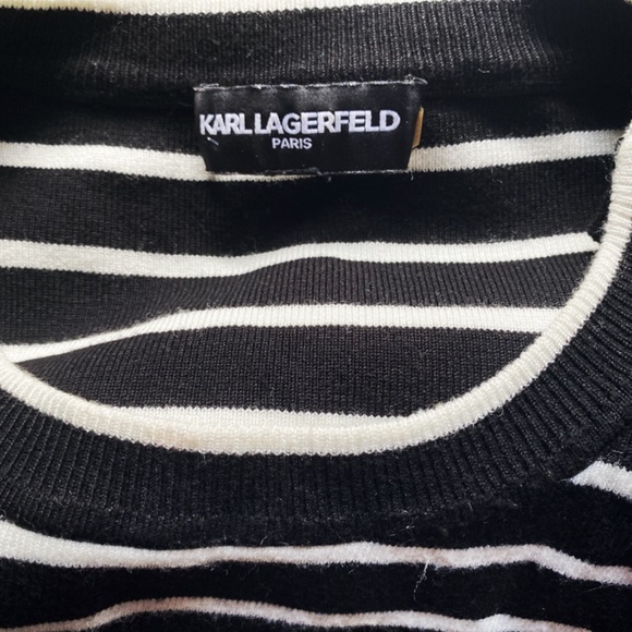 Karl Lagerfeld Breton style T shirt size M/L - Picture 5 of 6